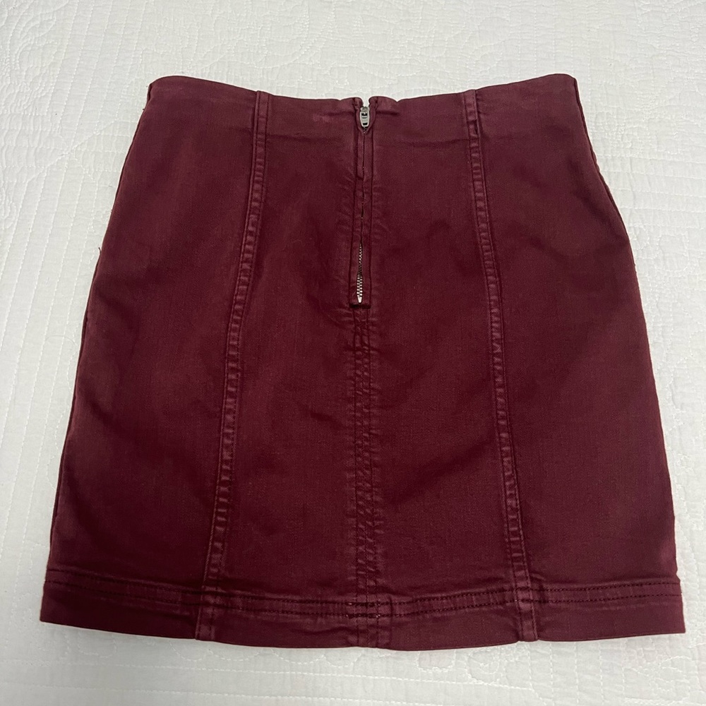 Free People Maroon Skirt Size 2